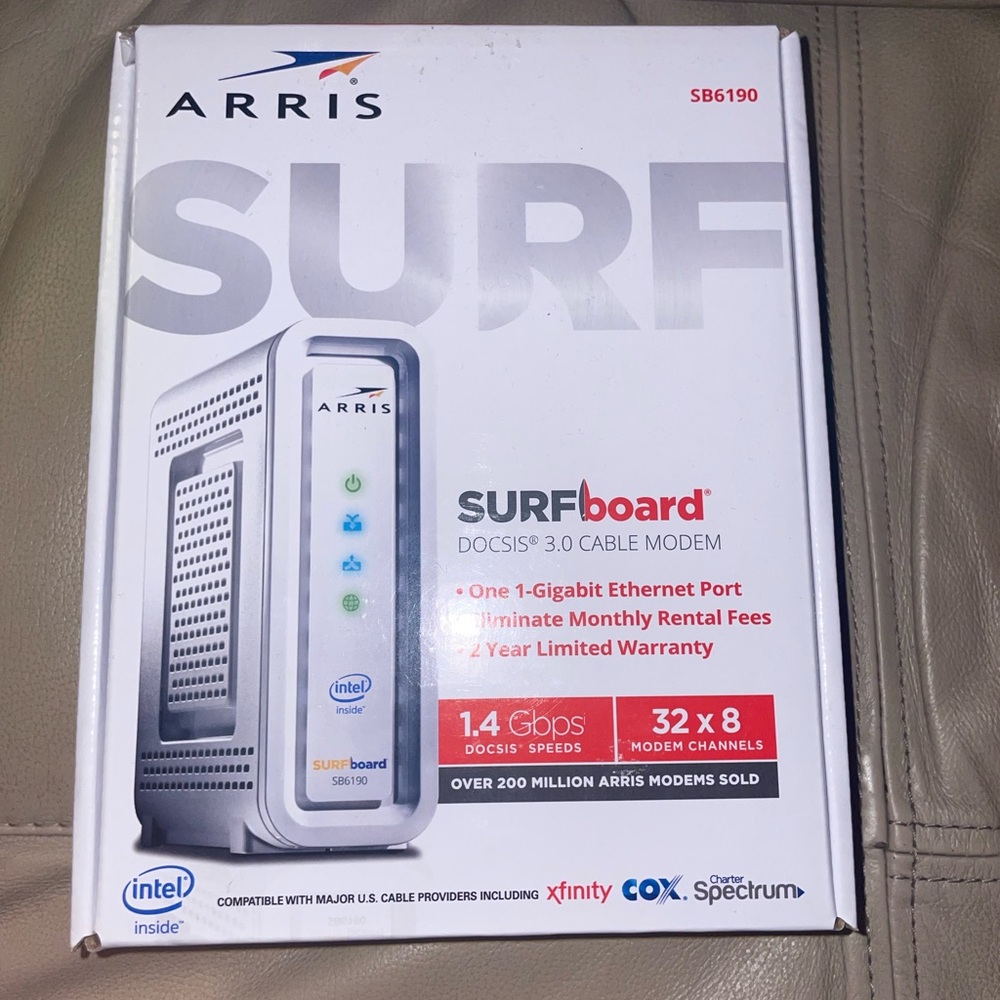 ARRIS SURFboard SB6190 DOCSIS 3.0 Cable Modem Gently Used Computer Networking